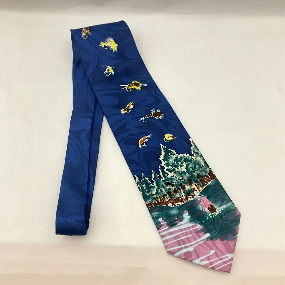 #5657 Robert Cellinl Flying Fish Mens Novelty Necktie, Tie 56X4